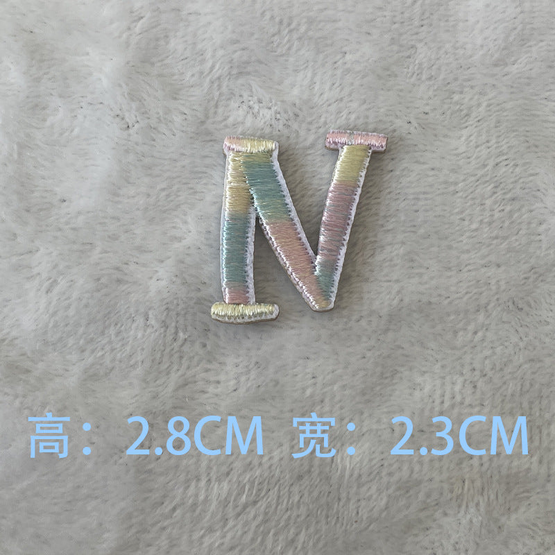 Wholesale Colorful 26 English letters embroidered patch